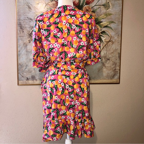 Sz 12 Draper James Wynonna Wrap Dress - Orange Blossom NWOT - Picture 13 of 16
